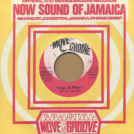 Dennis Brown / The Crystalites - Lips Of Wine / Stranger In Town (7", Single) Move & Groove, Dub Store Records