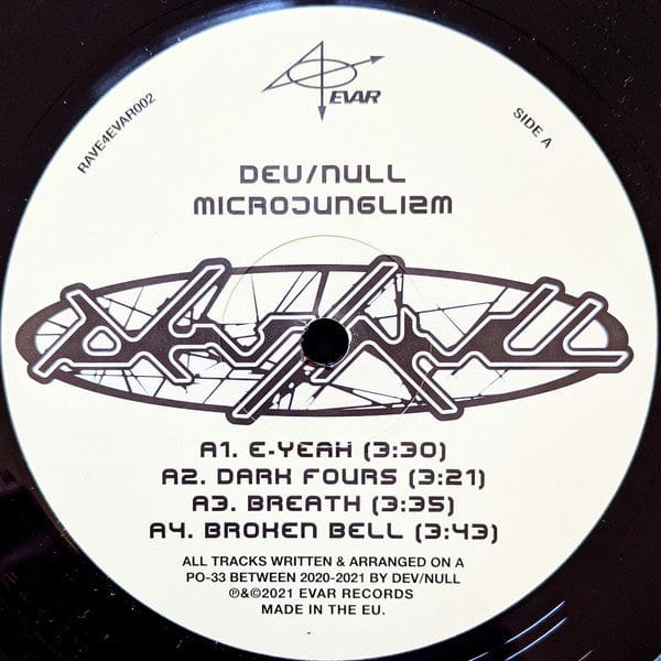 Dev/Null - Microjunglizm (LP) RAVE4EVAR Vinyl