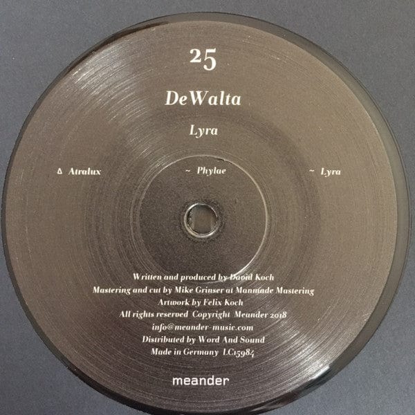 DeWalta - Lyra (2xLP, Album, 180) Meander