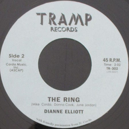 Dianne Elliott – When He Speaks (7", Tramp Records, 2022) Back Cover