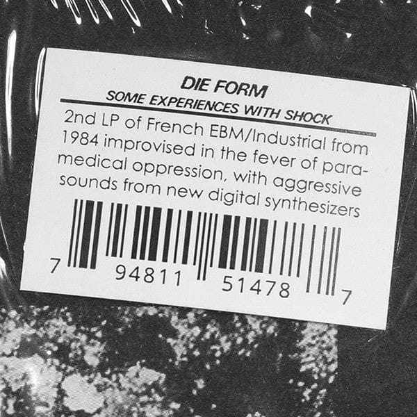 Die Form - Some Experiences With Shock (LP, Album, RE, RM) Dark Entries