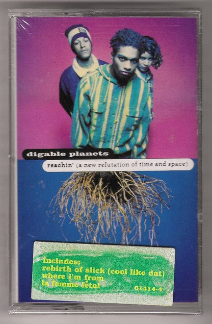 Digable Planets – Reachin' (A New Refutation Of Time And Space) (Cassette, Pendulum Records, 1993) Back Cover