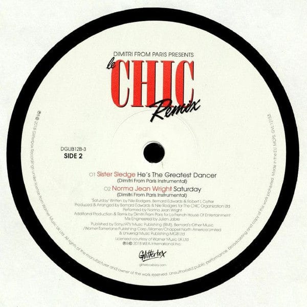 Dimitri From Paris - Le Chic Remix (12") Glitterbox Vinyl