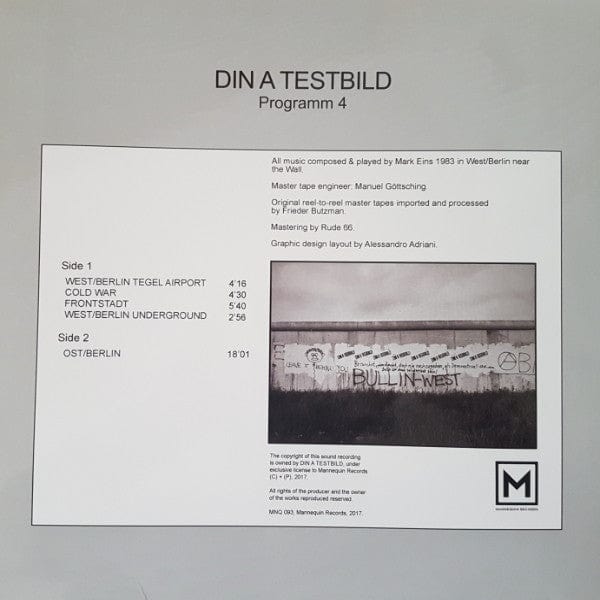 Din A Testbild - Programm 4 (LP, Album, Ltd, 500) Mannequin