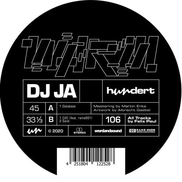 DJ JA - WARM (12") hundert Vinyl 4251804122528