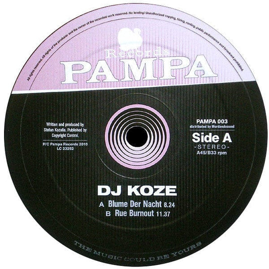 DJ Koze - Blume Der Nacht / Rue Burnout (12") Pampa Records