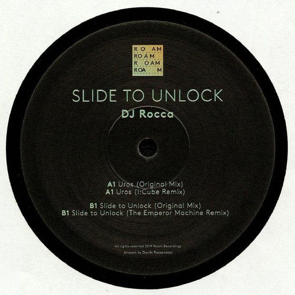 DJ Rocca – Slide To Unlock (12", Roam Recordings, 2019) Front Cover
