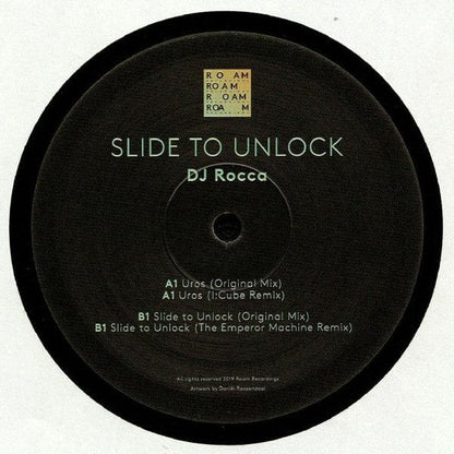 DJ Rocca – Slide To Unlock (12", Roam Recordings, 2019) Front Cover