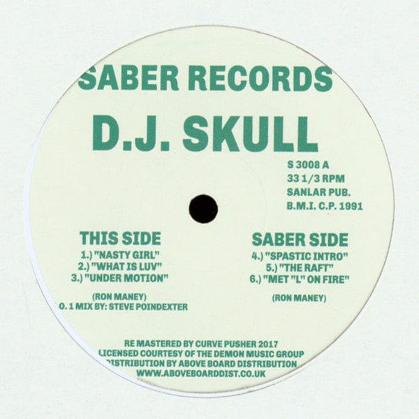 DJ Skull - N.R.G. Music (12") Saber Records Vinyl