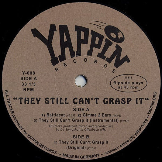 DJ Slyngshot - They Still Can't Grasp It (12") YAPPIN Vinyl