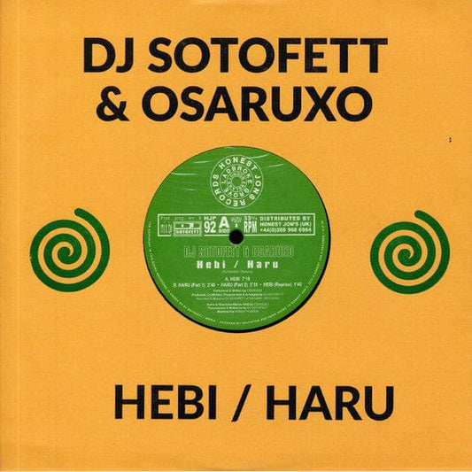 DJ Sotofett & Osaruxo - Hebi / Haru (10") Honest Jon's Records Vinyl
