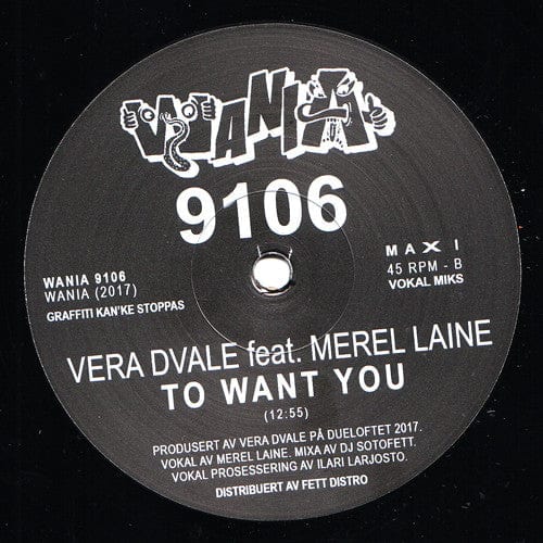 DJ Sotofett / Vera Dvale Feat. Merel Laine - Detour Dub / To Want You (12") Wania Vinyl