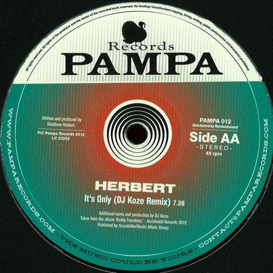 Dntel / Herbert* - My Orphaned Son / It’s Only (12") Pampa Records Vinyl 827170470064