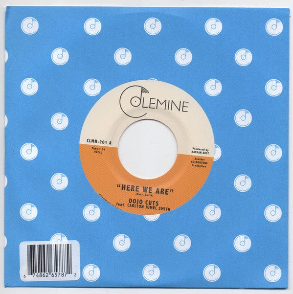 Dojo Cuts Carlton Jumel Smith – Here We Are (7", Coke Bottle Clear, Colemine Records, 2022) Front Cover