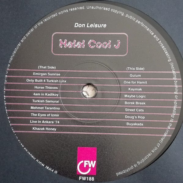 Don Leisure - Halal Cool J (LP) First Word Records Vinyl 505058079805