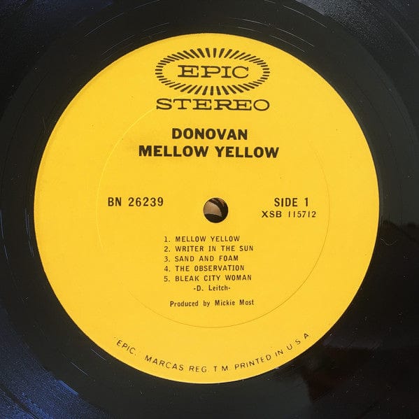 Donovan - Mellow Yellow (LP, Album) on Epic at Further Records