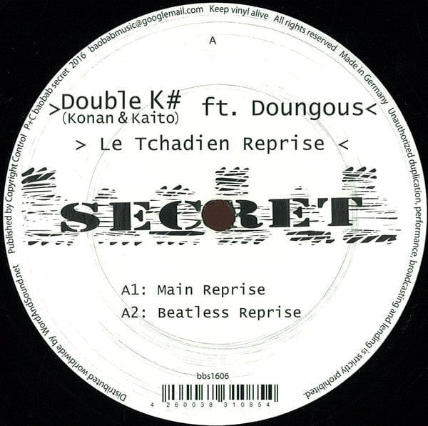 Double K# ft. Doungous Degospa - Le Tchadien Reprise (12", S/Sided) Baobab Secret