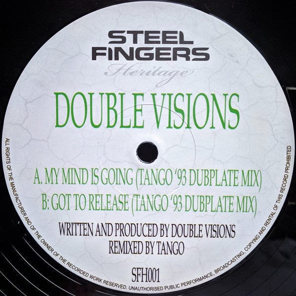 Double Visions - My Mind Is Going / Got To Release (Tango '93 Dubplate Mixes) (12") Steel Fingers Heritage