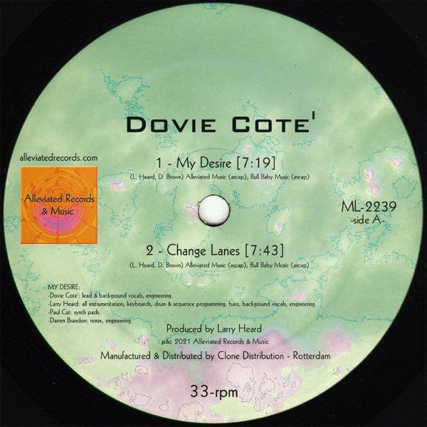 Dovie Cote'* - Dovie Cote EP (12") Alleviated Records Vinyl