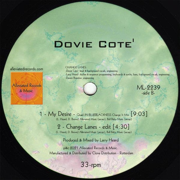 Dovie Cote'* - Dovie Cote EP (12") Alleviated Records Vinyl