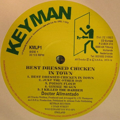Dr. Alimantado - Best Dressed Chicken In Town (LP) Keyman Records Vinyl 5051999200013