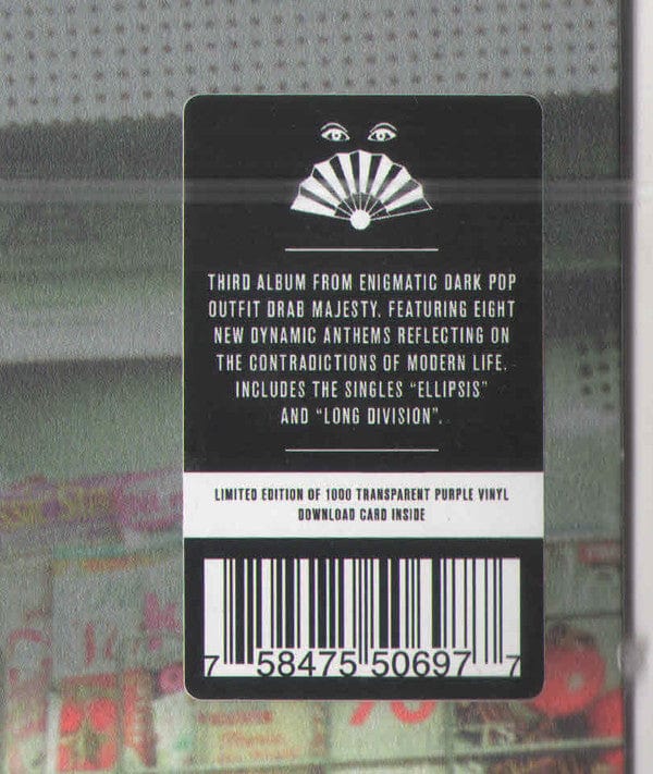 Drab Majesty – Modern Mirror (LP, Purple Transparent, Dais Records, 2019) Back Cover