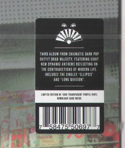 Drab Majesty – Modern Mirror (LP, Purple Transparent, Dais Records, 2019) Back Cover