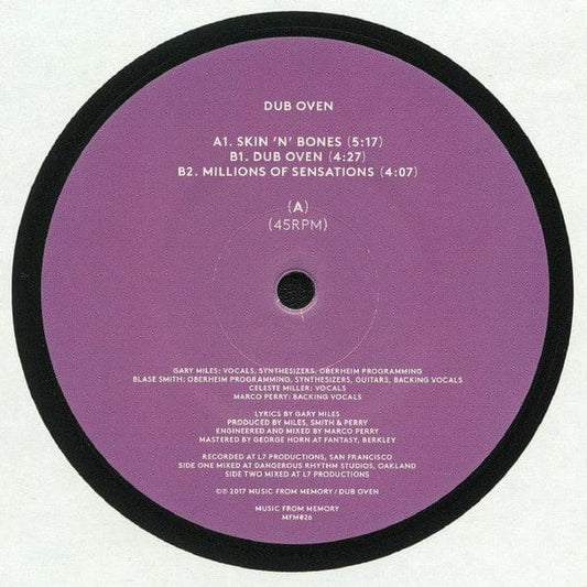 Dub Oven - Skin 'N' Bones (12") Music From Memory Vinyl