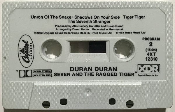 Duran Duran - Seven And The Ragged Tiger (Cassette) Capitol Records,Capitol Records Cassette 07777123104