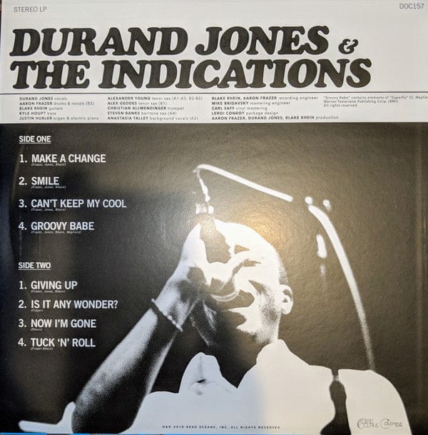 Durand Jones & The Indications - Durand Jones & The Indications  (LP) Dead Oceans,Colemine Records Vinyl 656605145716