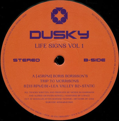 Dusky (2) - Life Signs Vol 1 (12") Running Back Vinyl 4251648412885