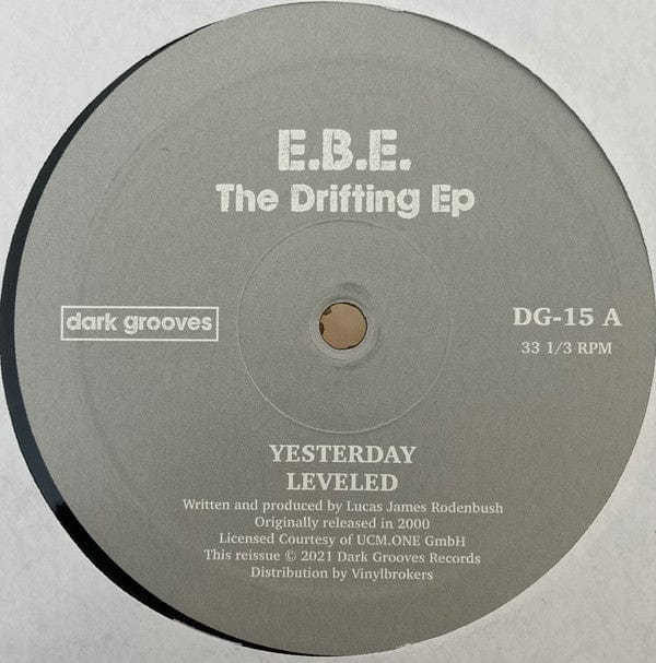 E.B.E. – The Drifting EP (12", Dark Grooves Records, 2021) Front Cover