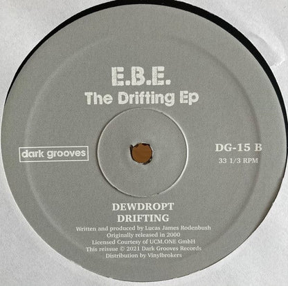 E.B.E. – The Drifting EP (12", Dark Grooves Records, 2021) Back Cover