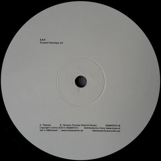 E.R.P. - Evoked Potentials 3/3 (10") Semantica Records Vinyl