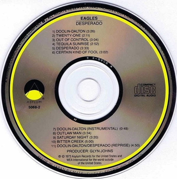 Eagles - Desperado (CD) Asylum Records CD 075596062725
