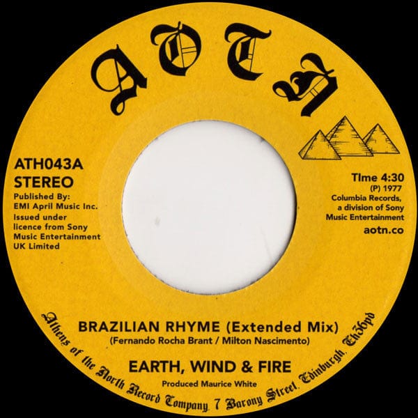 Earth, Wind & Fire - Brazilian Rhyme (Extended Mix) (7") Athens Of The North Vinyl