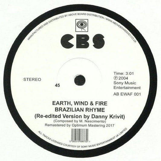 Earth, Wind & Fire - Brazilian Rhyme / Runnin' (12", RE, RM) on CBS at Further Records