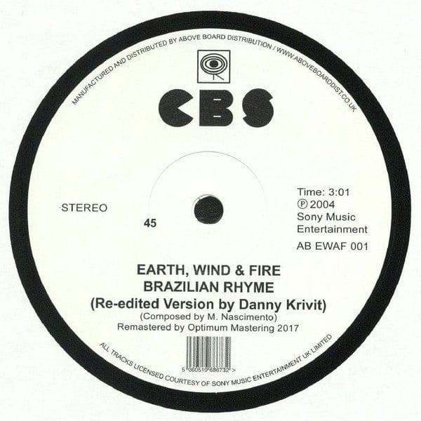 Earth, Wind & Fire - Brazilian Rhyme / Runnin' (12") CBS Vinyl 5060519686732