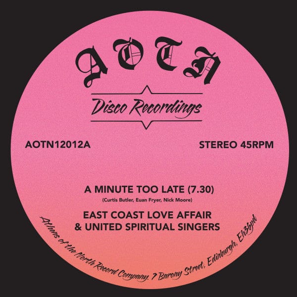 East Coast Love Affair (2), United Spiritual Singers - A Minute Too Late (12") Athens Of The North Vinyl