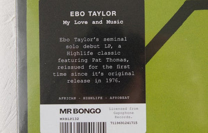 Ebo Taylor - My Love And Music (LP) Mr Bongo Vinyl 7119691241715