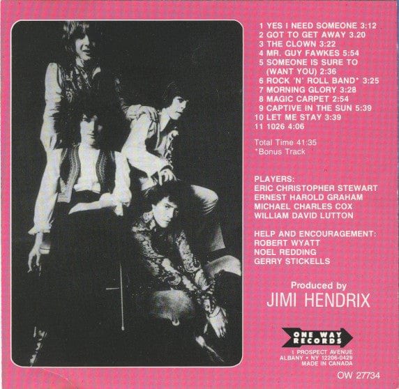 Eire Apparent – Sunrise (CD, One Way Records, 1993) Image 3