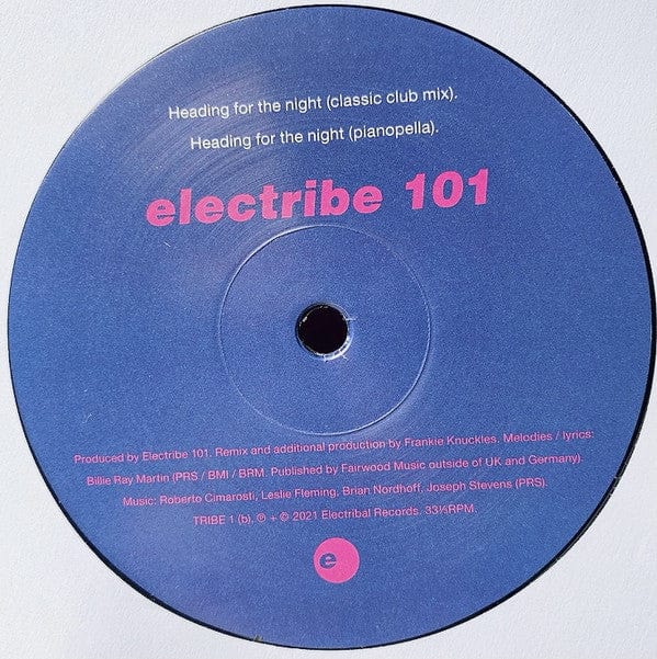 Electribe 101 - Heading For The Night (12") Electribal Records Vinyl