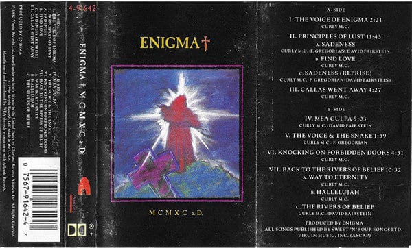 Enigma - MCMXC a.D. (Cassette) Charisma Cassette 075679164247
