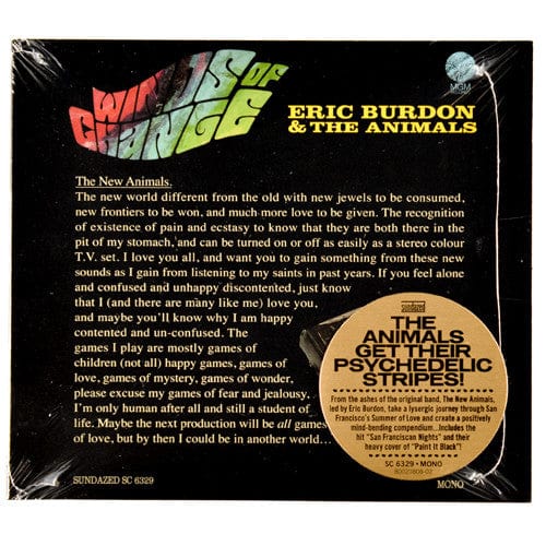 Eric Burdon & The Animals - Winds Of Change (CD) Sundazed Music,MGM Records,Universal Music Special Markets CD 090771632920