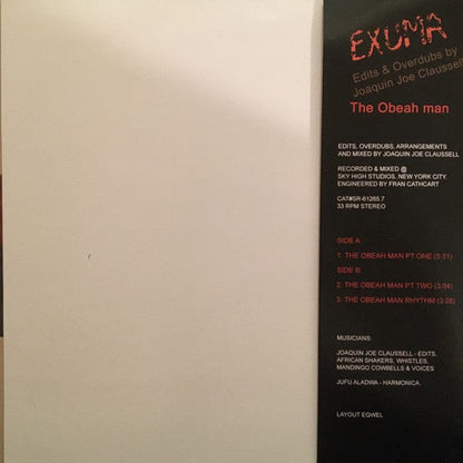 Exuma - The Obeah Man (Edits & Overdubs By Joaquin Joe Claussell) (7") Sacred Rhythm Music Vinyl