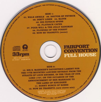 Fairport Convention - Full House (CD) Island Records CD 731458637523