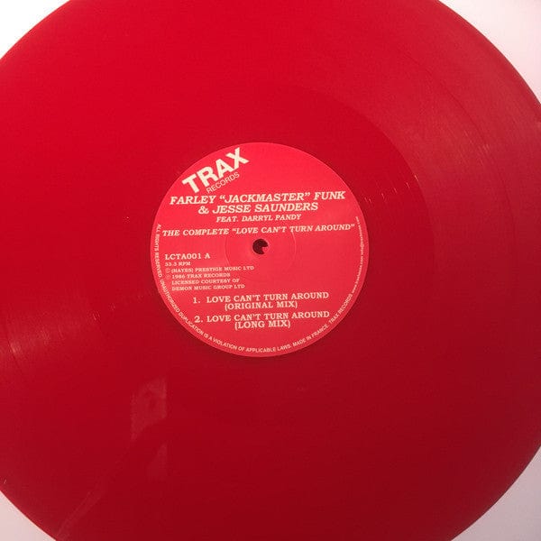 Farley "Jackmaster" Funk & Jesse Saunders Feat. Darryl Pandy - The Complete Love Can't Turn Around (12", RE, RM, RP, Red) Trax Records