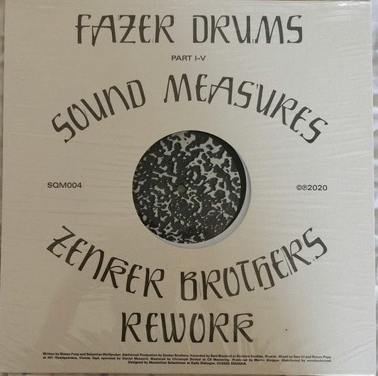 Fazer Drums - Sound Measures / Zenker Brothers Rework (LP) Squama Vinyl 4251804121408