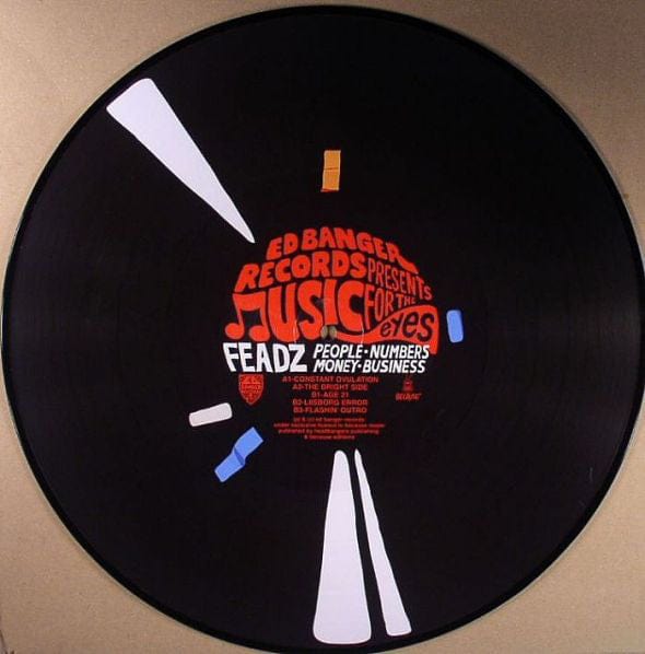 Feadz – People Numbers Money Business (12", Because Music, 2009) Back Cover