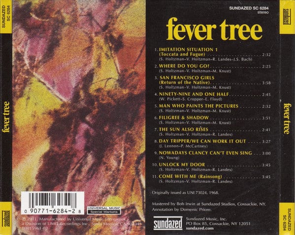 Fever Tree - Fever Tree (CD) Sundazed Music CD 090771628428